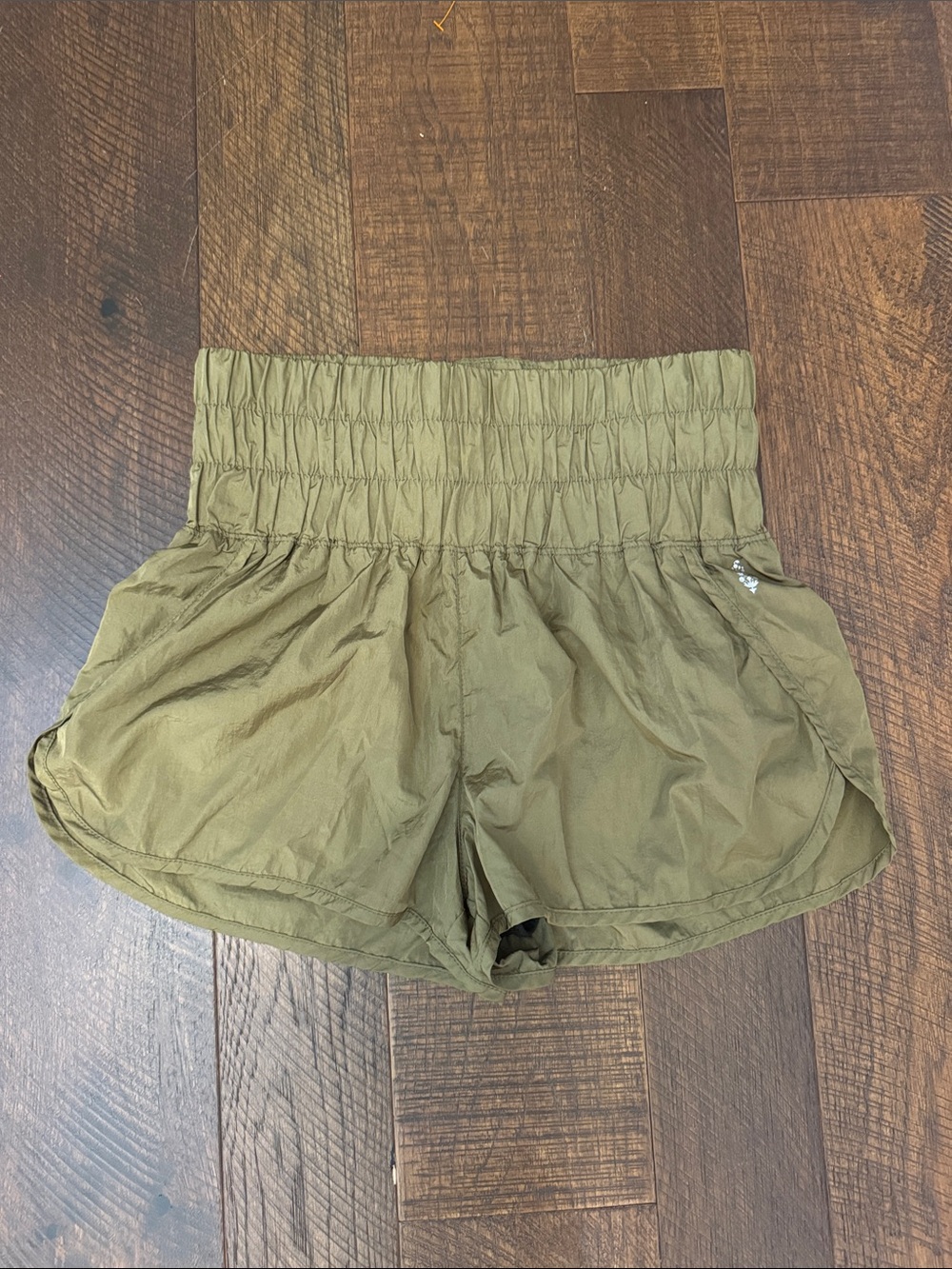Free People Movement Green High Rise Shorts